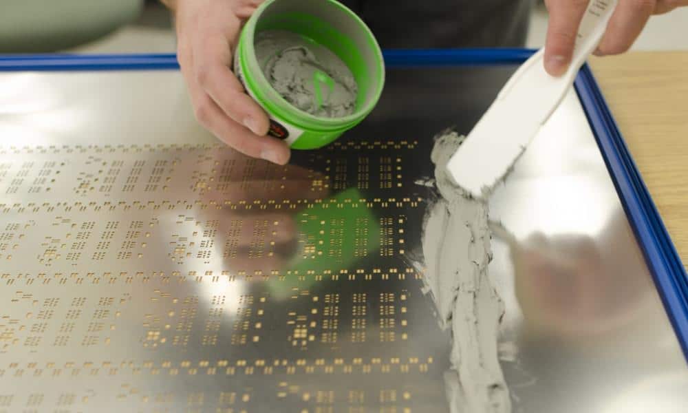 SMT solder paste application